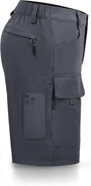 men Hiking s 9"/10" Quick Dry Lightweight Waterproof for Golf Tactical Fishing Casual with 6 Pockets