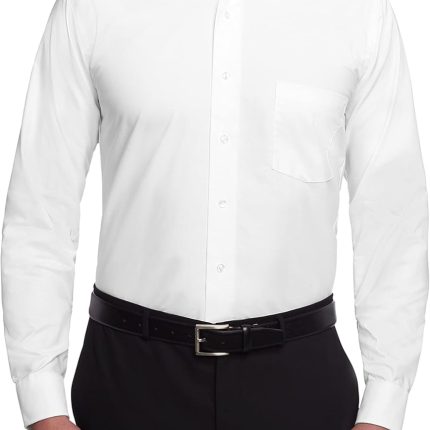 Men Dress Shirt Regular Fit Oxford Solid