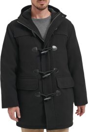 Men's Wool Blend Mid-Length Toggle Coat
