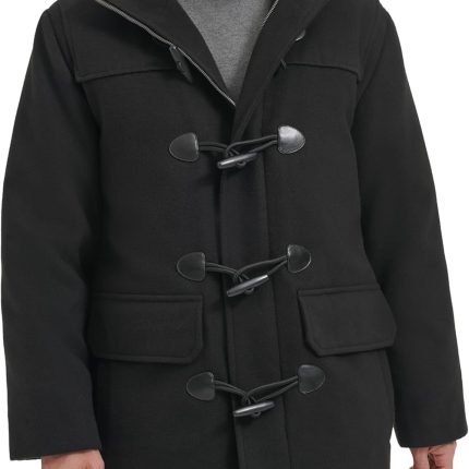 Men's Wool Blend Mid-Length Toggle Coat