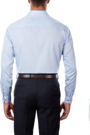 Men Regular Fit Non Iron Herringbone Spread Collar Dress Shirt - Image 2