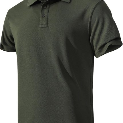 Men Quick-Dry  Shirts Short Sleeve Performance for Golf Tennis Daily Casual Collared T-Shirt